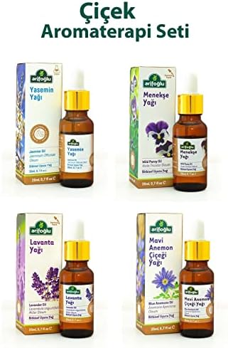Çiçek Büyüsü Aromaterapi Seti:mavianemon Yağı,menekşe Yağı,yasemin Yağı,lavanta Yağı