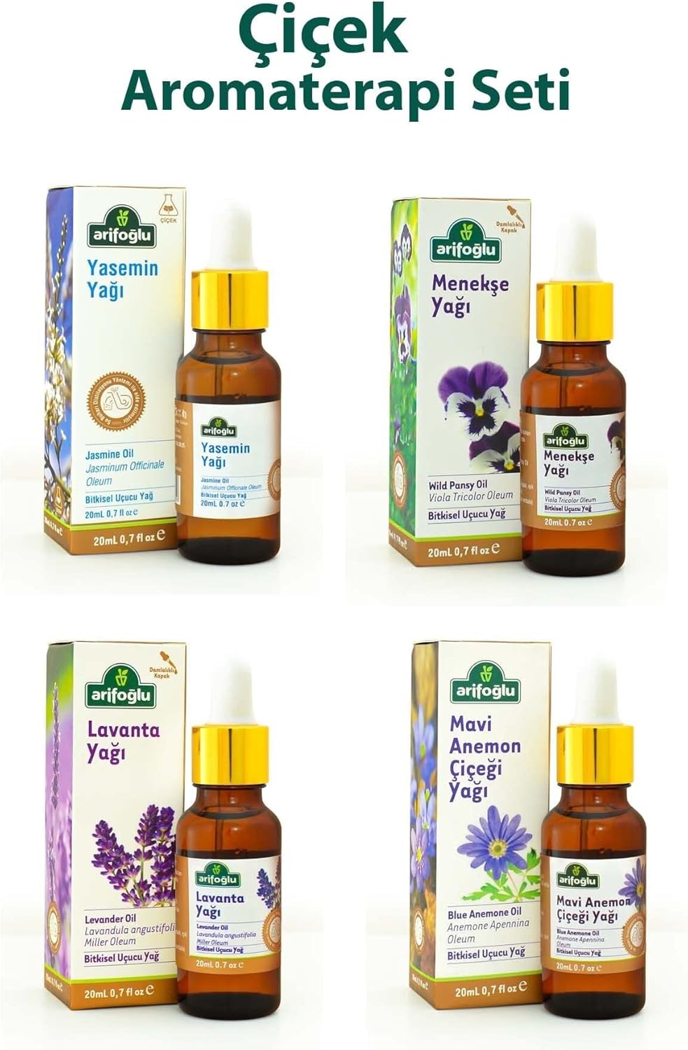 Alternative view of Çiçek Büyüsü Aromaterapi Seti:mavianemon Yağı,menekşe Yağı,yasemin Yağı,lavanta Yağı