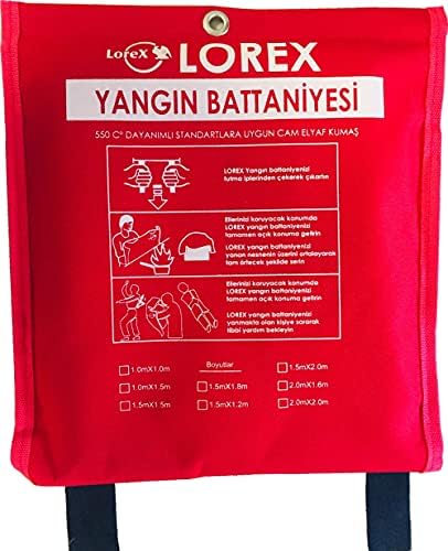 LR-FB1518C Çantalı Yangın Battaniyesi, 150cm x 180cm (1)