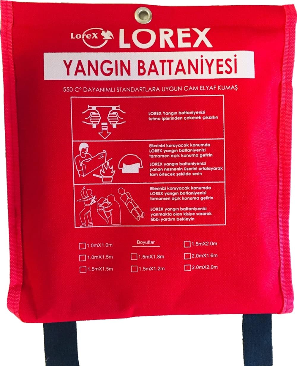 Alternative view of LR-FB1518C Çantalı Yangın Battaniyesi, 150cm x 180cm (1)