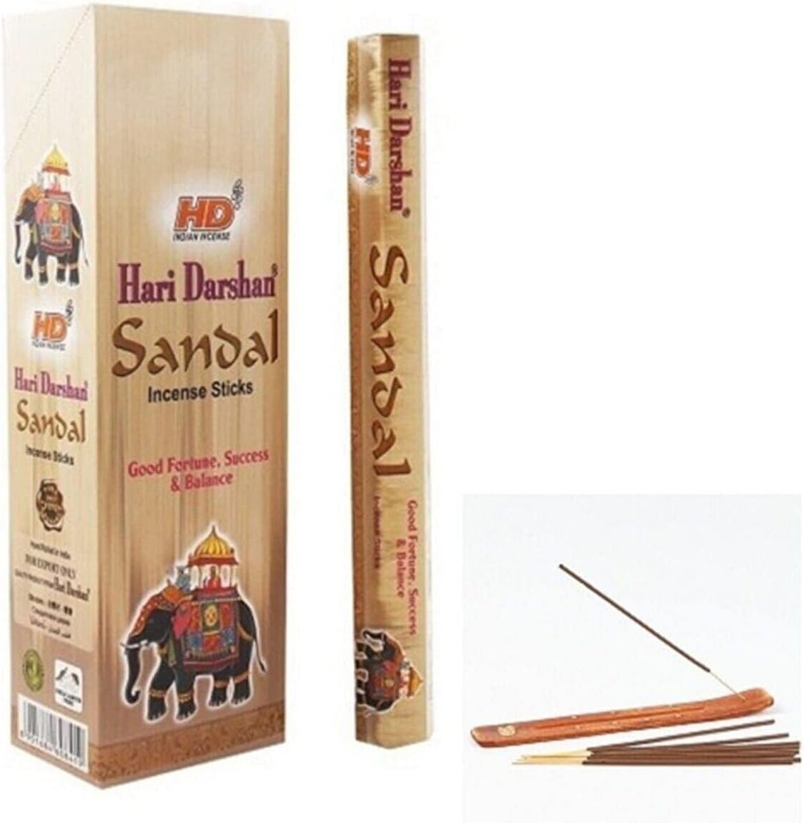 Alternative view of Hari Darshann Sandal Ağaç Kokusu 20 Adet Çubuk Tütsü 1 Adet Kayık Tütsülük Hediye
