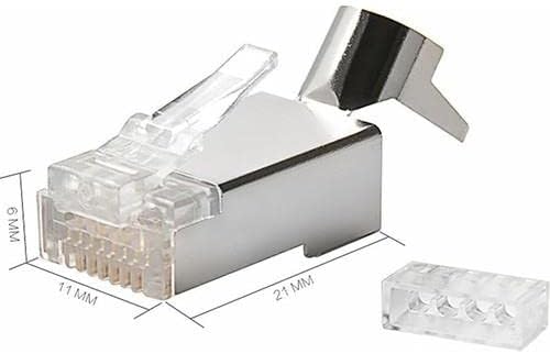 Plus Q-J7100M Cat7 Metal Konnektör Rj45 CAT7 + Ayraç 100 lü Paket