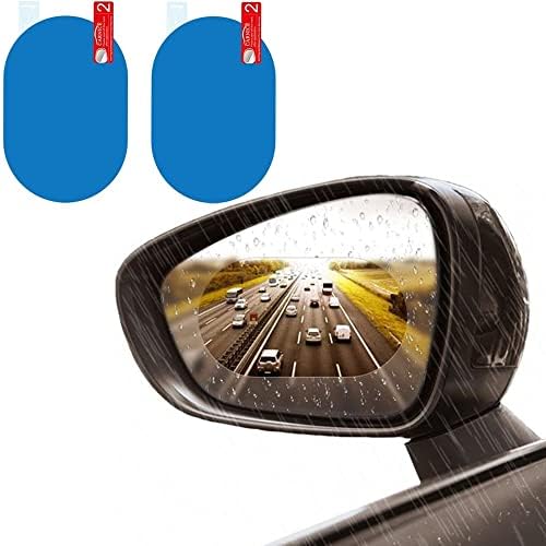 2 Adet 10X15 cm Araba Aynası Yağmur Kaydırıcı Buğu Buhar Toz Önleyici Oto Ayna Filmleri