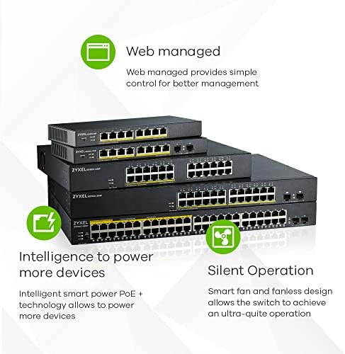 Alternative view of 8 Port Gigabit PoE Switch | Smart Managed | Masa/Duvar Montajı ve Fansız Tasarım | 70 W Bütçe ile 8 PoE+ Bağlantı Noktası | VLAN, IGMP, QoS [GS1900-8HP]