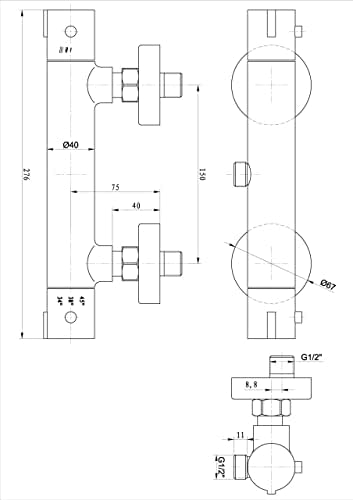 Alternative view of Termostatik Duş Bataryası KTB102