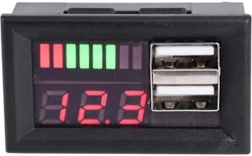 Kırmızı Led Dijital Ekran Voltmetre Usb 5V 2A Çıkış Dc 12V