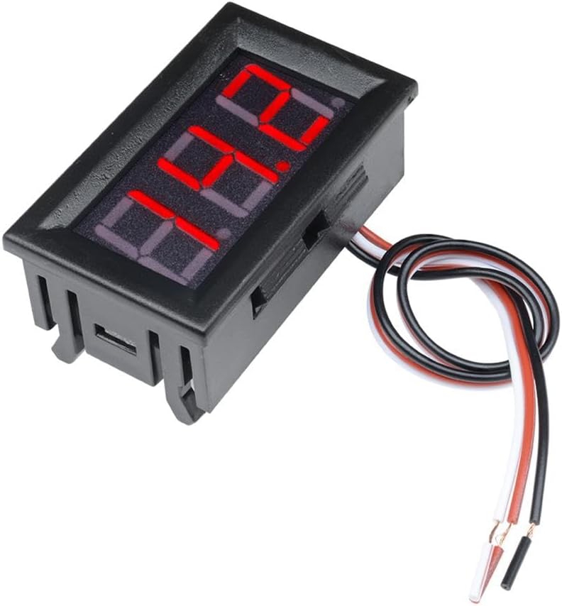 0.56 inch DC 0-30V Panel Tip Dijital Kırmızı Voltmetre 3 Kablo