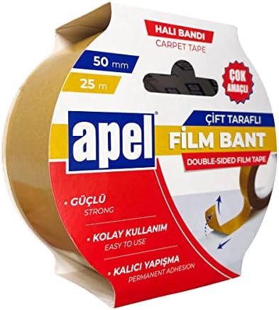 Alternative view of Apel Çift Taraflı Film Bant (Halı Bandı) Askılı Karton 50 mm x 25 m Şeffaf