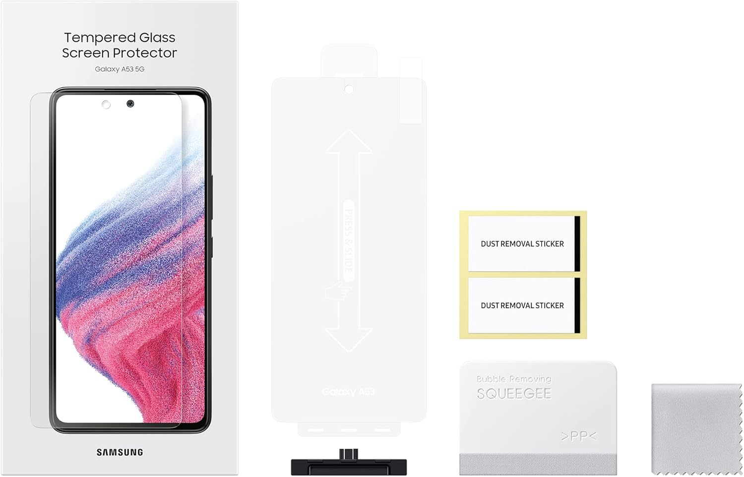Temperli Cam Ekran Koruyucu ET-FA536 Galaxy A53 5G için | Ekran Koruyucu, Koruyucu Cam, Darbeye Dayanıklı, Şeffaf - 6,5 inç