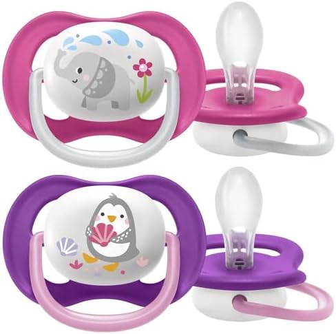 Alternative view of Avent Ultra Air Emzik, Kız Bebekler için 6-18 Ay, 2’li Paket, Ortodontik Silikon, Geniş Hava Delikli, Mikrodalga Sterilize Edilebilir, BPA İçermez, Taşıma Kutulu, SCF080/08