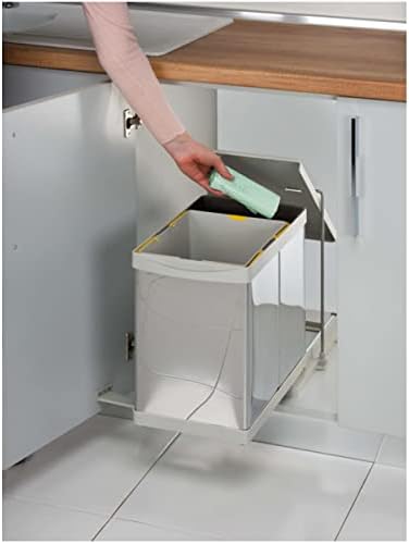 Alternative view of EYM 21300 Dolap içi Çöp Kovası Raylı Paslanmaz Krom 16+1 LT