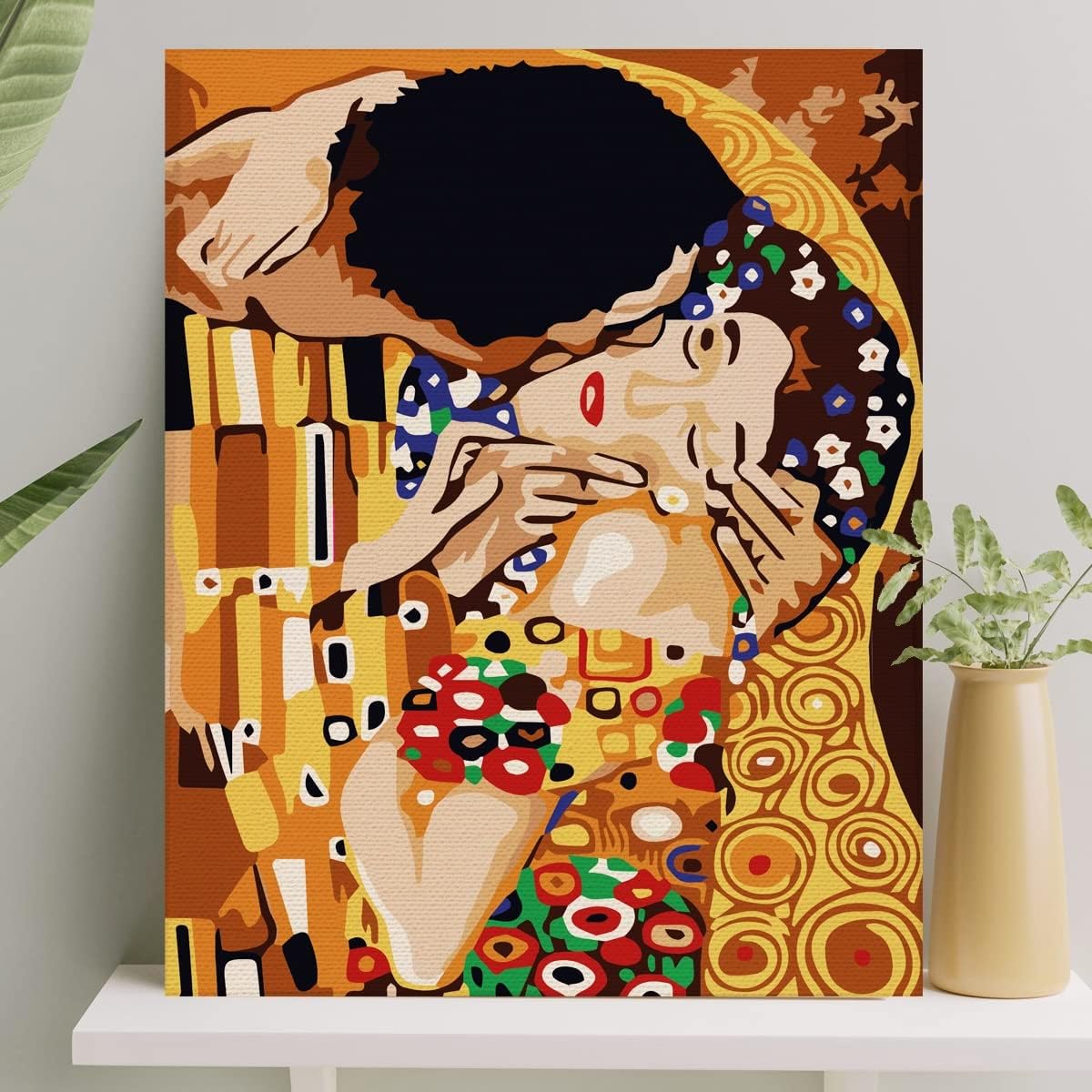 Sayılarla Boyama Tuval Seti Fırça Boya Dahil (Çıtalı) 40x50 CM - Kiss