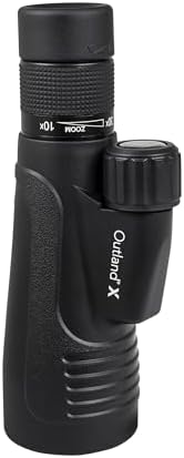 72373 Outland X 10 – 30 x 50 mm su geçirmez monoküler, tripodlu, temizleme bezi, lens kapakları, kemer çantası – sağlam gövde, BaK-4 prizma lens, sertleştirilmiş lensler, siyah