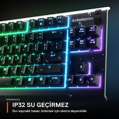 steelseries Apex 3 TKL Türkçe Gaming Klavye Tenkeyless, 8 Bölge RGB Aydınlatma Türkçe QWERTY