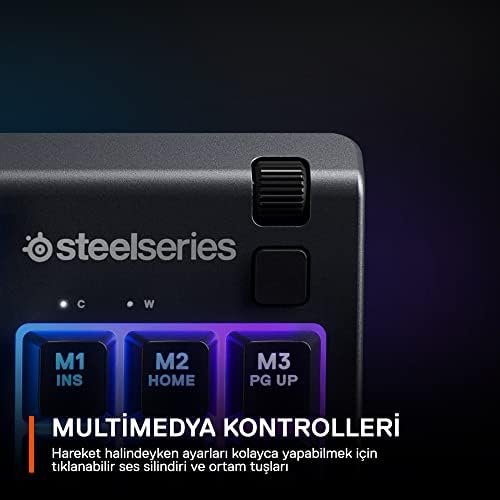Alternative view of steelseries Apex 3 TKL Türkçe Gaming Klavye Tenkeyless, 8 Bölge RGB Aydınlatma Türkçe QWERTY