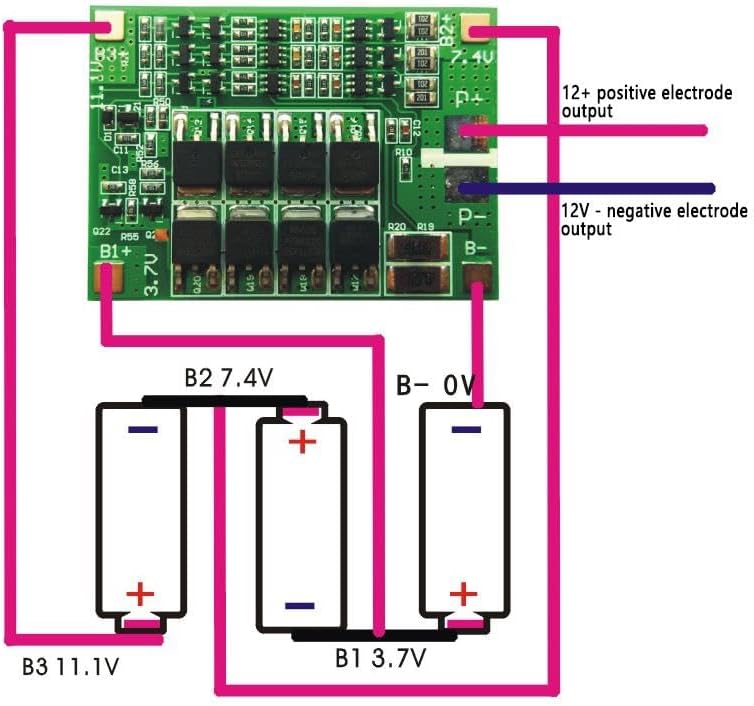 Alternative view of 3S 40A BMS 12.6V 18650 Lityum Pil Şarj Koruma Modülü