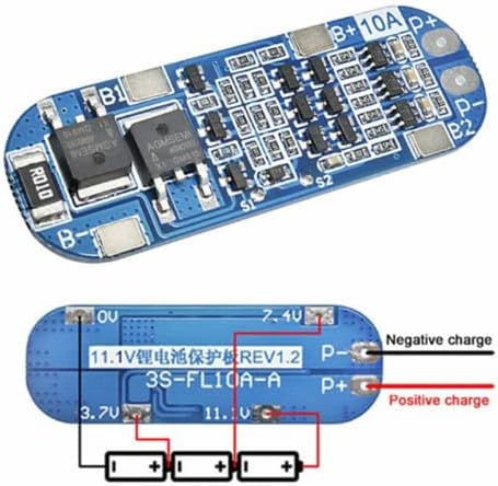 3S 10A BMS Lityum Li-ion Batarya Koruma Kartı 18650 Lipo