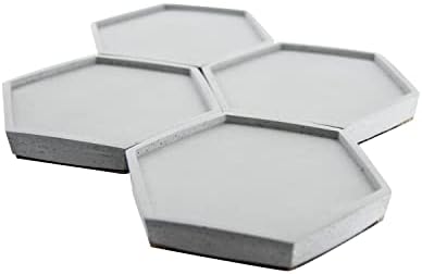 Bardak Altlığı Gri Mantar Tabanlı 4'lü Set 11,5 x 10 x 1,5 cm BTNMS-2018208 BTG-76