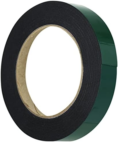 Çift Taraflı Köpük Bant Eva Montaj Bandı 18 mm x 10 Metre, Yeşil/Siyah