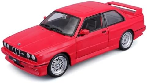 Alternative view of Bburago 1988 BMW 3 Series M3 (E30) 1:24 Model Araba - Kırmızı, Detaylı ve Koleksiyonluk Mini