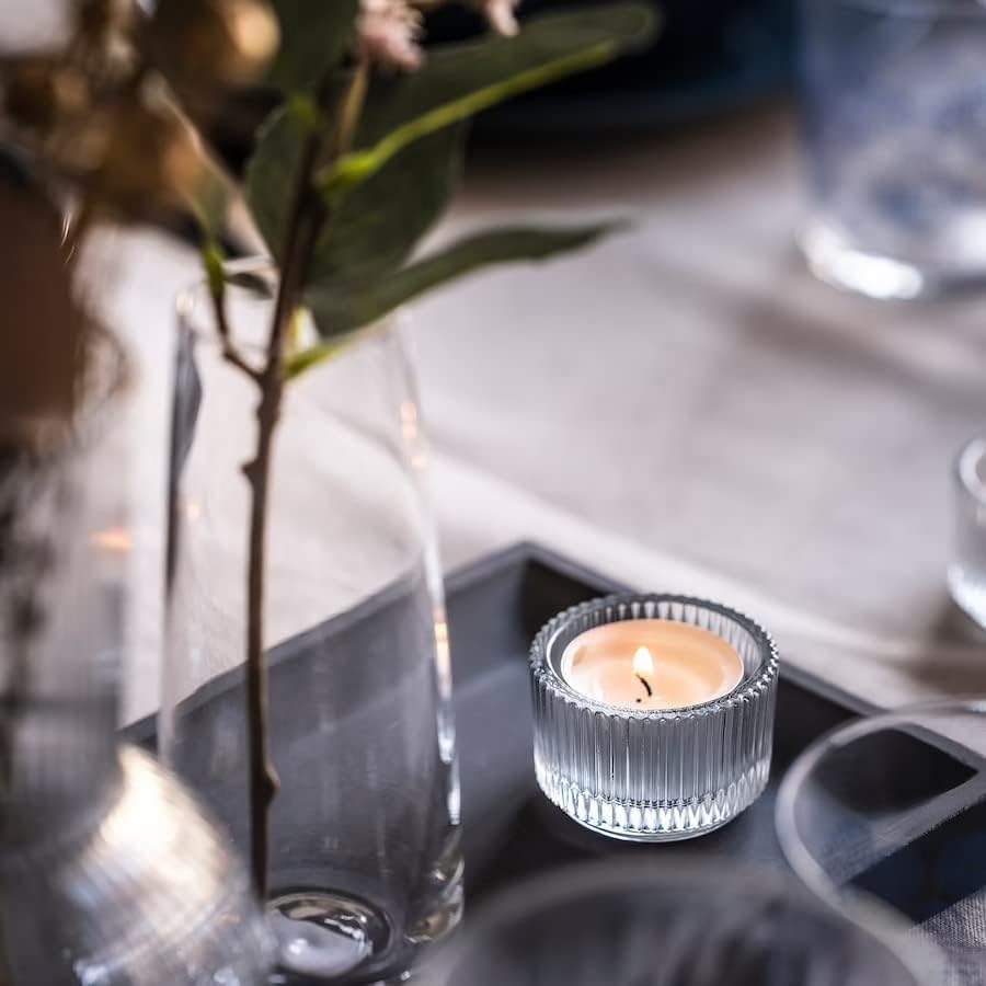 FINSMAK Tealight tutucu, şeffaf cam 3,5 cm