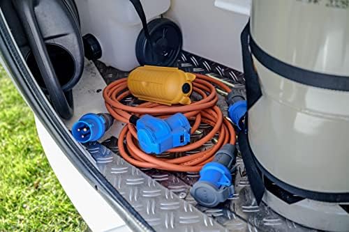 Alternative view of Kamp adaptör seti/CEE adaptör kablosu 1,5 m, CEE 230 V uzatma kablosu 3 m, Safe-Box Big IP44 (her kamp tatili için ideal kamp aksesuarı, IP44), turuncu