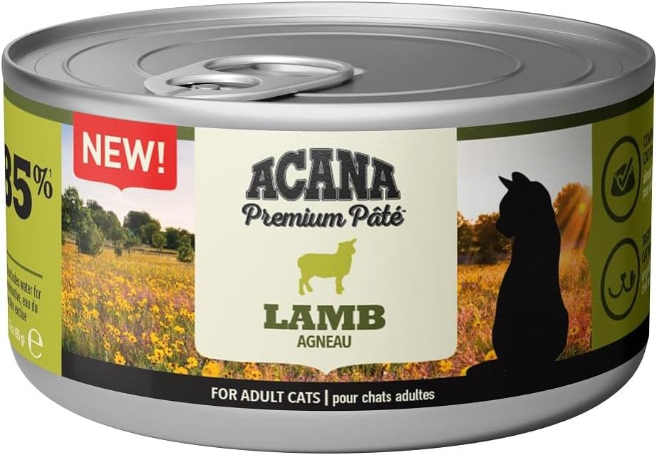 Acana Premium Pate (Ezme) Konserve Yaş Kedi Maması, Kuzu Etli, 85 gr