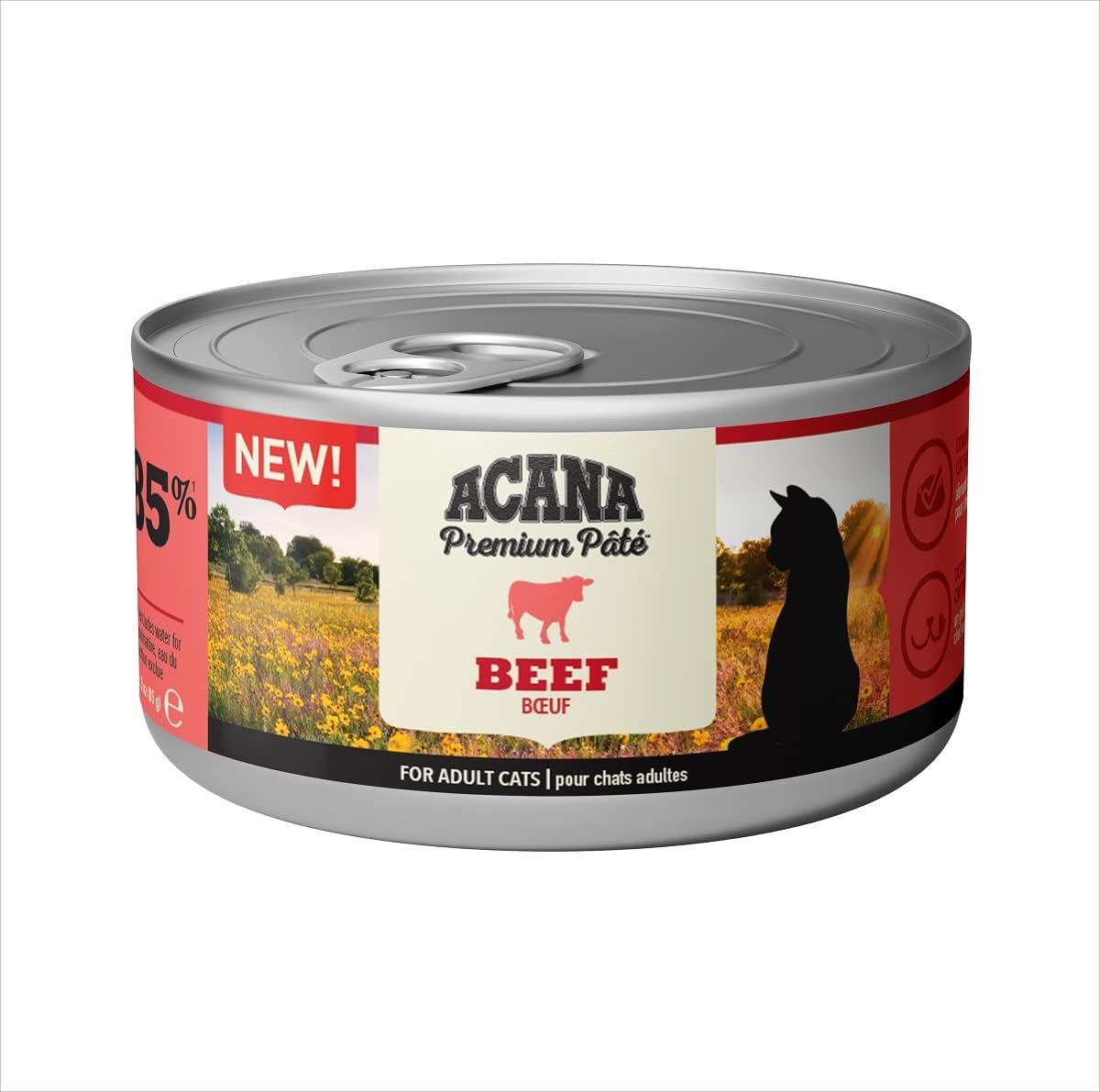 Acana Premium Pate (Ezme) Konserve Yaş Kedi Maması, Sığır Etli, 85 gr