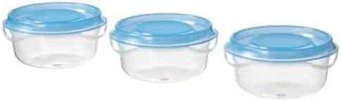 Alternative view of PRUTA Gıda Kabı, Şeffaf/Mavi, 70 ml, 3 Adet