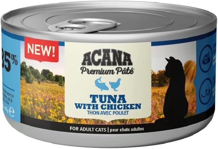 Acana Premium Pate (Ezme) Konserve Yaş Kedi Maması, Balıklı ve Tavuklu, 85 gr