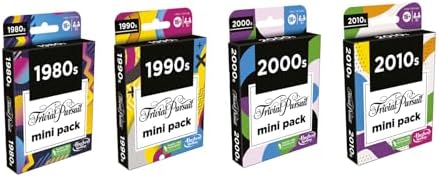 Alternative view of Hasbro Gaming Trivial Pursuit Mini Paketler Çoklu Paket, Yetişkinler ve Gençler İçin Eğlenceli Trivia Soruları 16+, İçerir 4 Yıllar İçeren 4 Oyun
