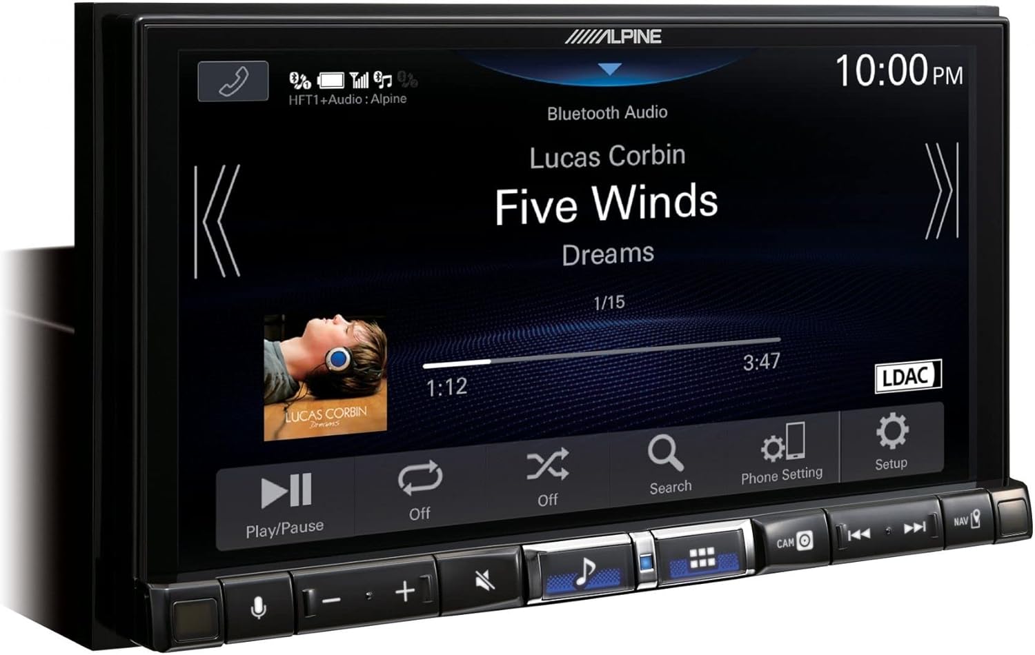 Alternative view of iLX-705D 7” 2-DIN Multimedya Sistemi, CarPlay, Auto, DAB+, Bluetooth, -D Amplifikatör, Hi-Res Audio