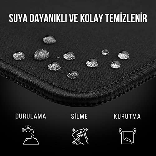 Pro Edition - Dikişli Kenar 70x30, 90x40, 100x50 ve 120x60 cm Oyuncu Gaming Mouse Pad (Siyah, 90x40 cm)