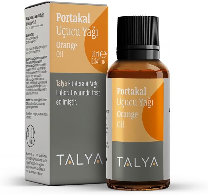 %100 Saf Portakal Uçucu Yağı 10ml - Daha Canlı Cilt Görünümü - Selülit Bakımı - Difüzör için Aromaterapi Yağı