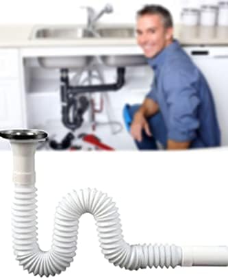 Uzun Körüklü Lavabo Sifonu Lavabo Gider Borusu 33x80cm 1410
