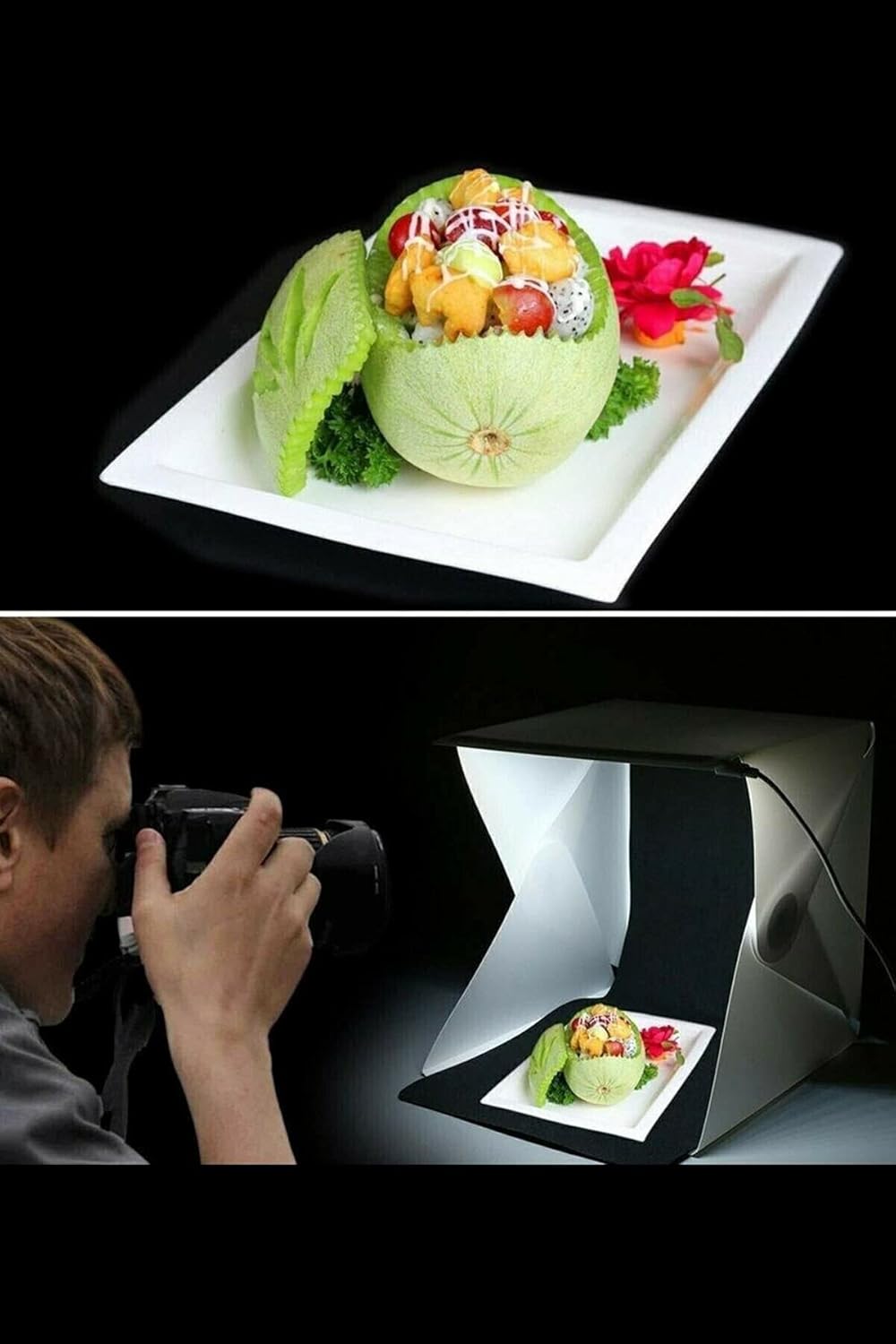 Alternative view of Ürün Çekim Çadırı Mini Fon Fotoğraf Stüdyosu Ledli Işık Perdesi