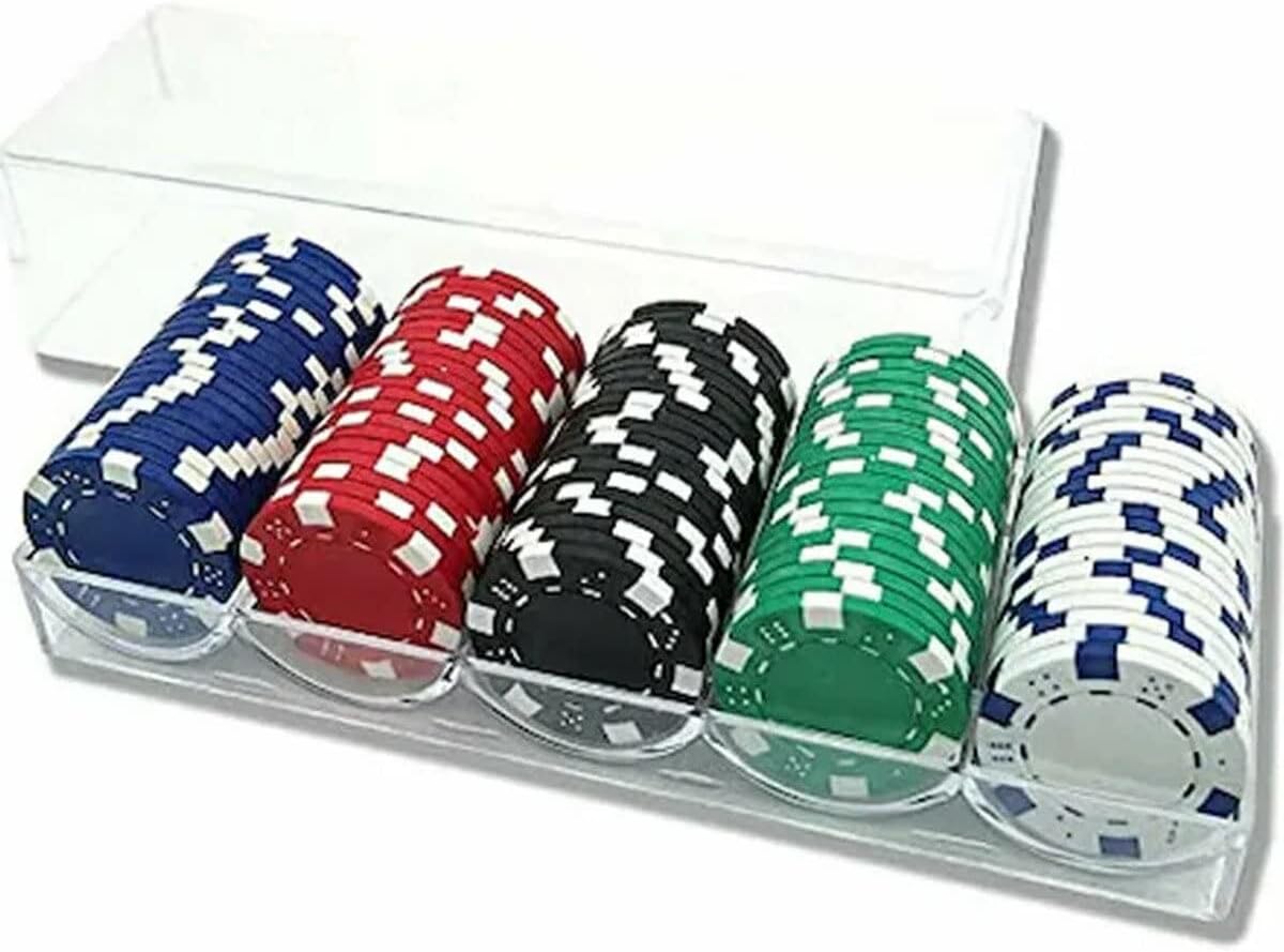 Saklama Çantalı Poker Para Taşları 100'lü Poker Fişi Profesyonel