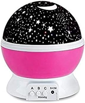 Alternative view of Dönen Projeksiyon Gece Lambası Star Ay Yıldız Led - Pembe