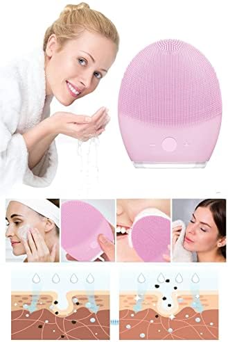Rimy Yüz Temizleme Cihazı Kir Tutmaz Şarjlı Su Geçirmez - Pembe