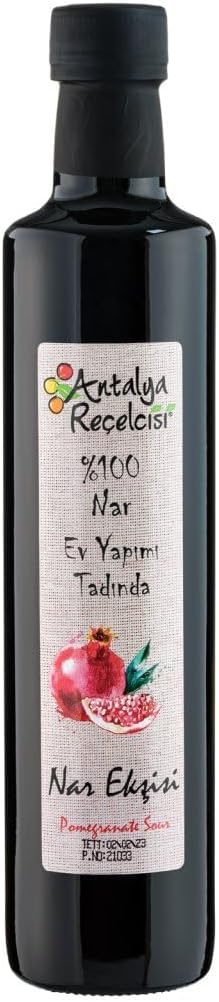 ANTALYA REÇELCİSİ%100 NAR EKŞİSİ 500ML CAM CLASSY