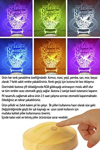 Alternative view of 3D Potter Hediyesi Hogwarts Ravenclaw Binası Led Lamba