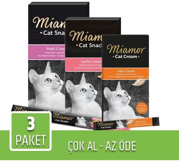 Cream Karışık Kedi Ödülü 3lü Paket