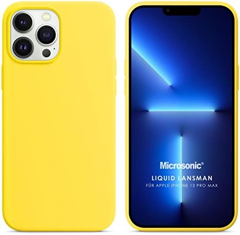 13 Pro Max için Kılıf Lansman Silikon Sarı [ 13 Pro Max ile Uyumlu Kılıf - Sarı]