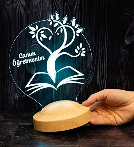 Canım Öğretmenim 3D LED Lamba - Öğretmene Kişiye Özel, Mezuniyet ve Öğretmenler Günü İçin Hediye Fikri