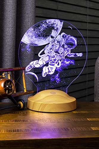 Alternative view of Astronot, Kozmonot, Astronot Hediyesi, Uzay Hediyesi, Kişiye Özel 3D Led Lamba