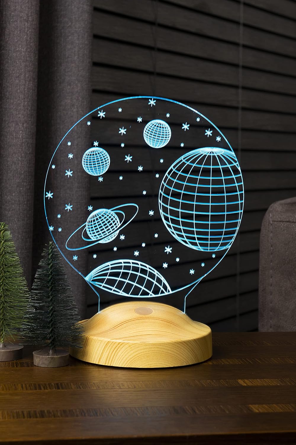 Alternative view of 3D 3 Boyutlu Uzay Temalı LED Lamba