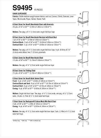 Chair Slipcovers-ONE SIZE -SS9495OS