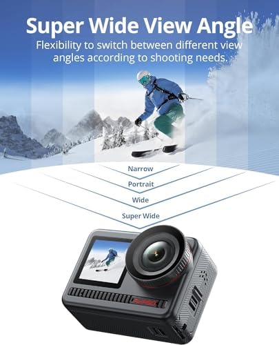 Alternative view of Brave 8 aksiyon kamerası, 4K60 FPS 48 MP WiFi su altı kamerası, SuperSmooth sabitleme, dokunmatik ekran, 150° geniş açı, 60 m su geçirmez kamera, 8 x zoom, 16 x Slo-mo, 2 x 1550 mAh pil