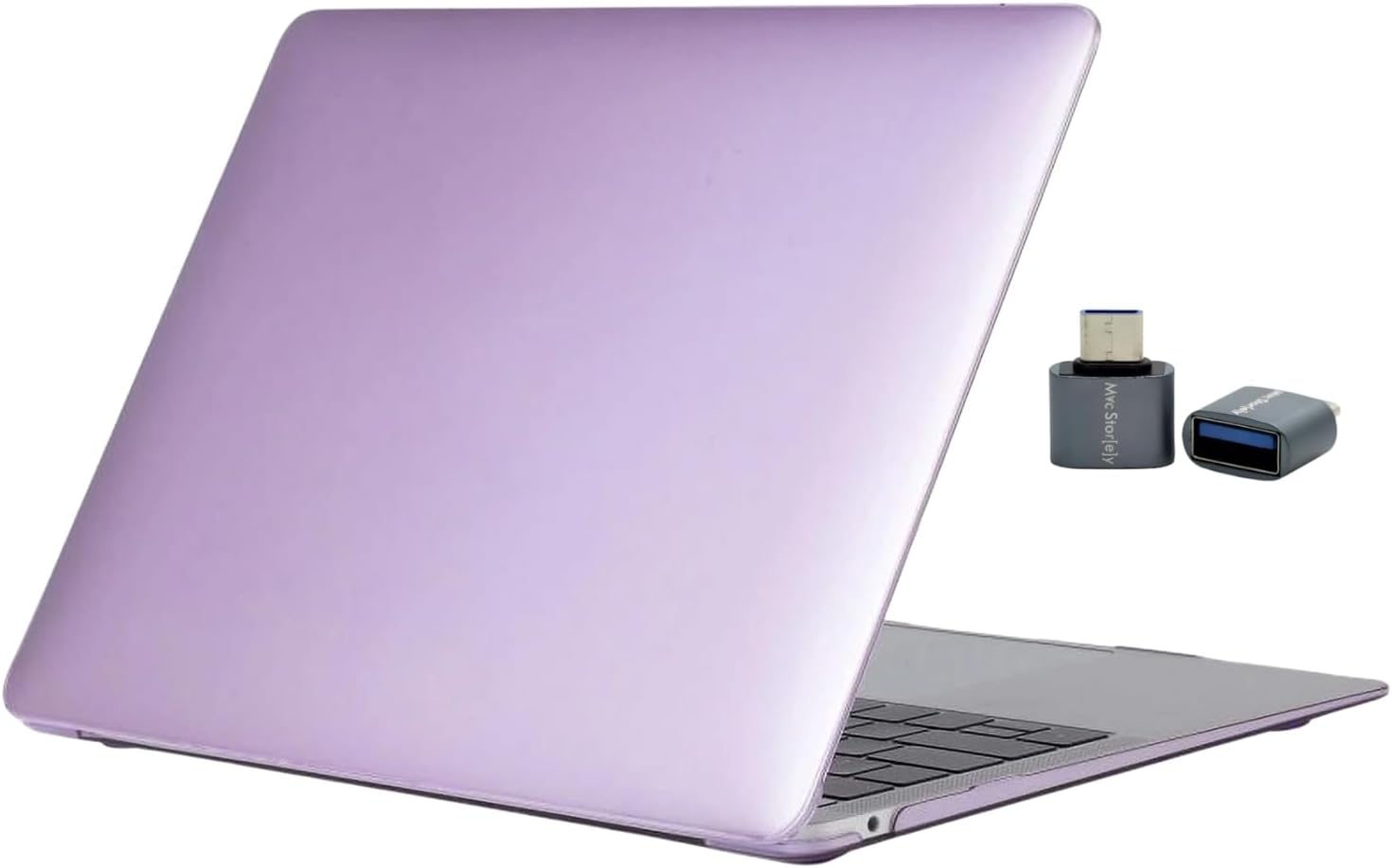 Alternative view of MacBook Pro 16.2 İnç Kılıf A3403 A3186 A2991 A2780 A2485 Uyumlu | M4 M3 M2 M1 Kristal Şeffaf Sert Kapak Parlak Pürüzsüz Yüzey Hard Koruyucu Açık Lila