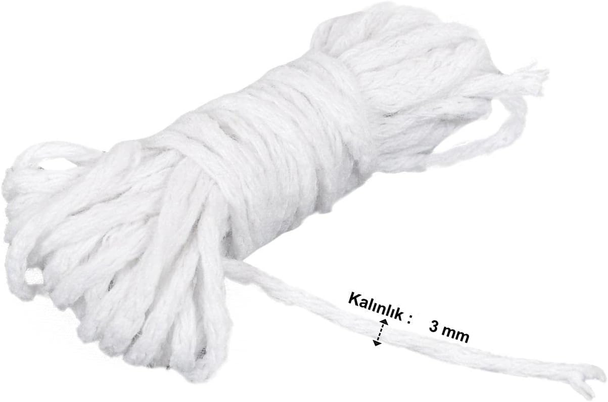 İp Mum Fitili 5 Metre Çap 3 mm